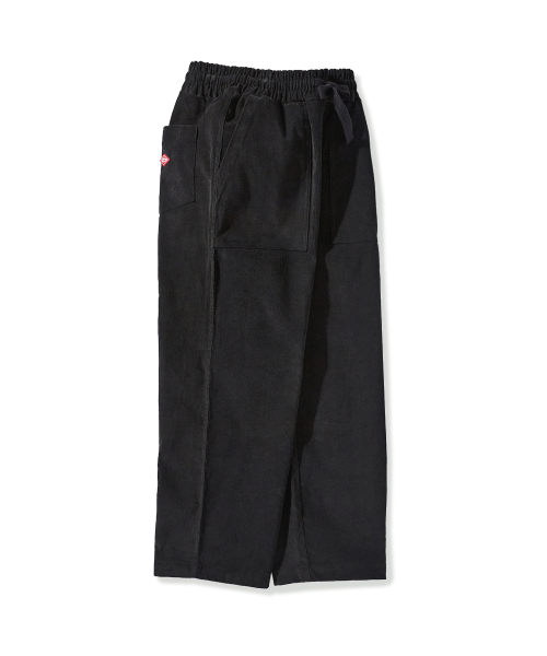 Новые базовые брюки Heavy Corduroy Black TOBPT501