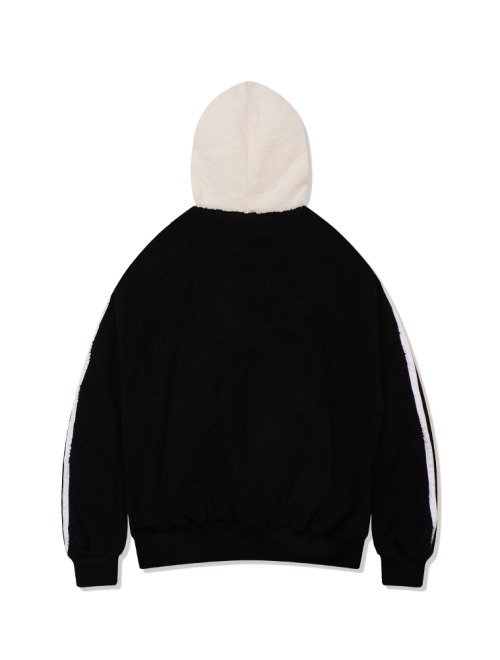UNISEX Худи на молнии из искусственного меха Black (FCE4ZP657M)