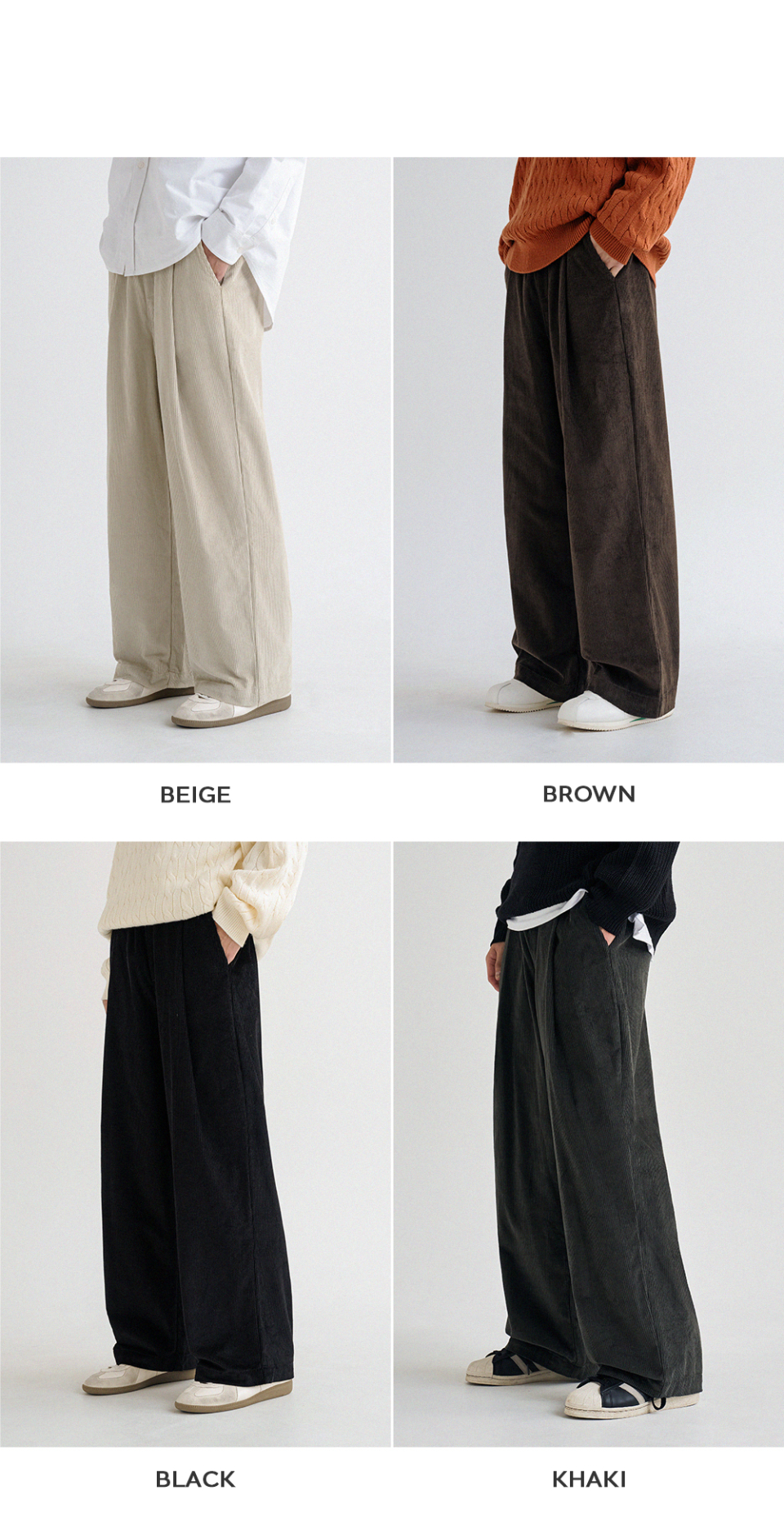 MUSINSA | LEMAIN SECOND One tuck wide corduroy banding pants