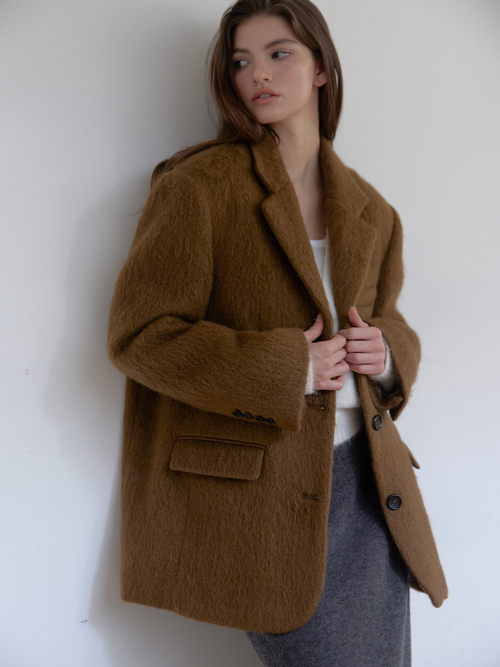 MOHAIR шерсть куртка [BROWN]