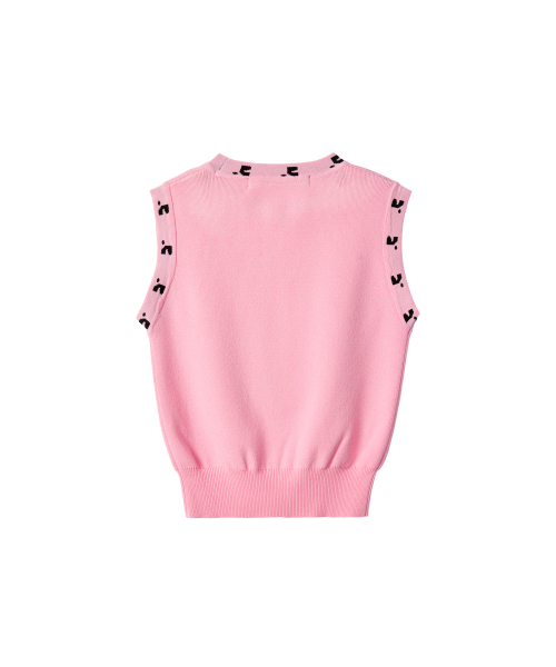 RR LOGO SLEEVELESS KNIT топ - PINK