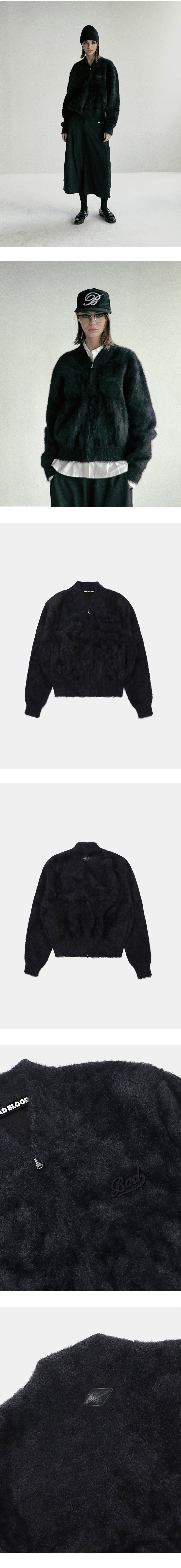 BADBLOOD★韓国大人気 BS Mohair Zip-UP Jacket BADBLOOD☆韓国大人気 BS Mohair Zip-UP Jacket (BADBLOOD