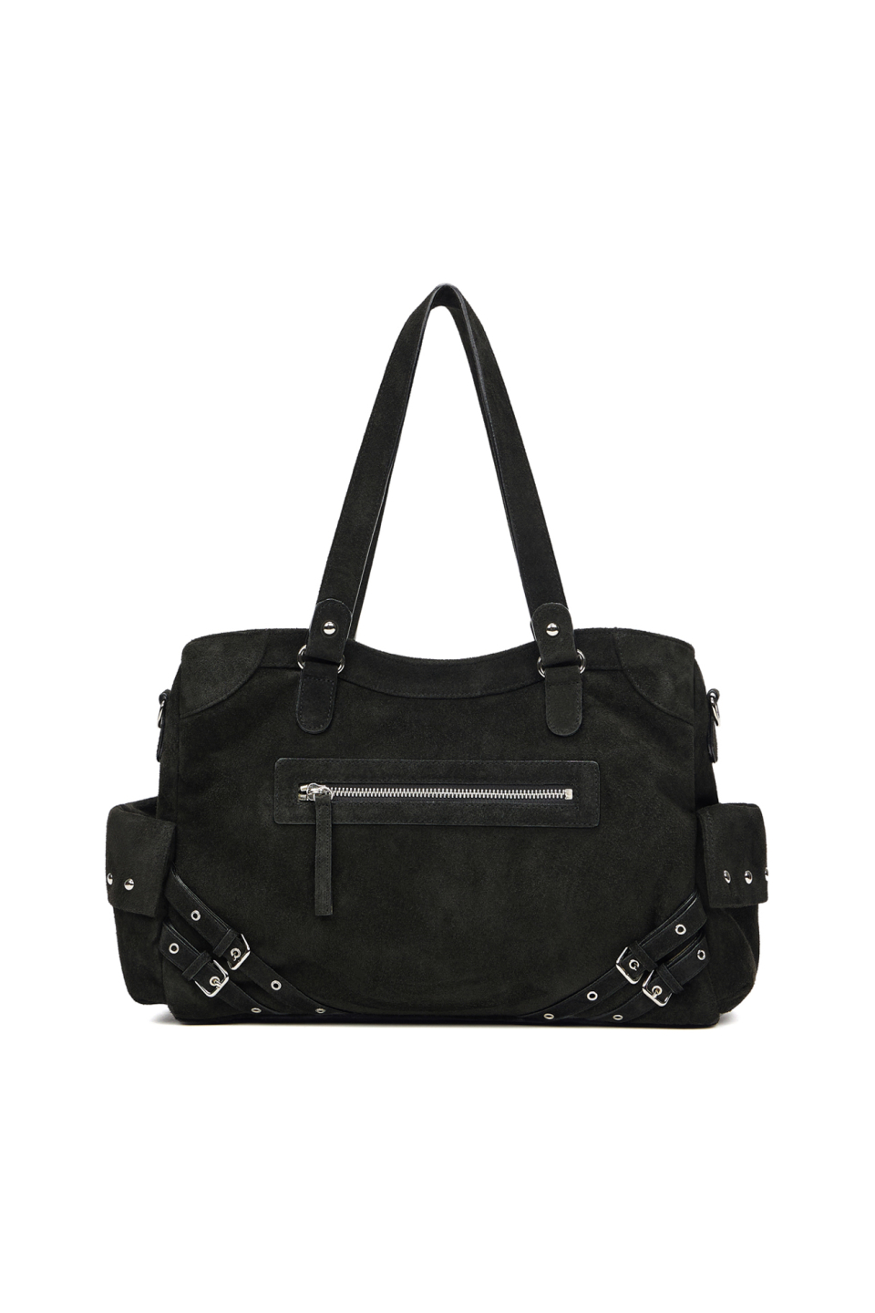 다이닛(DEINET) STUD POCKET BIG BAG IN SUEDE BLACK - 사이즈