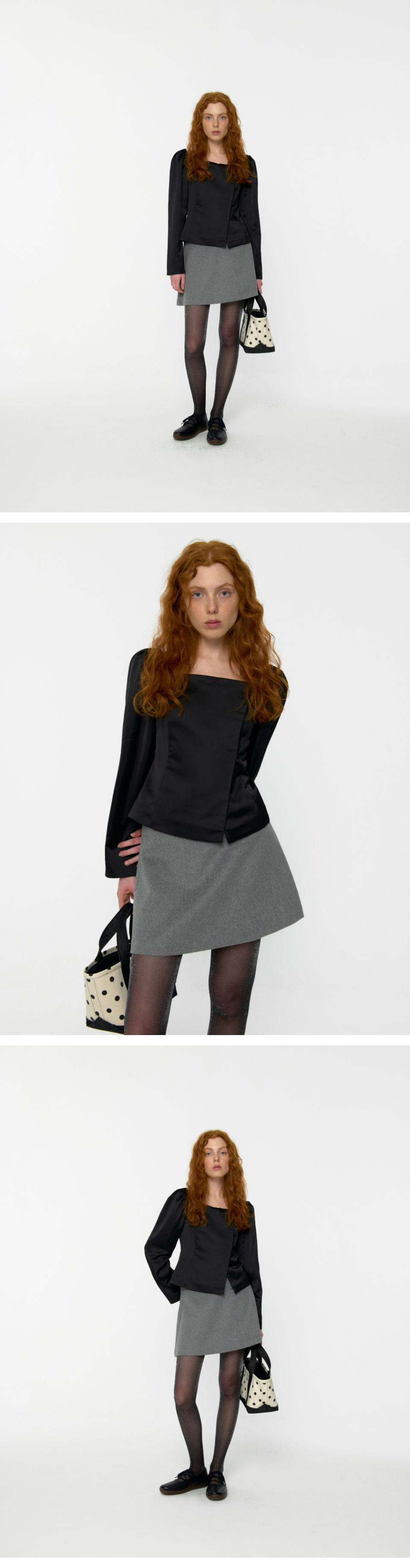 【Loulouseoul】24fw Butterfly Taylor Wool Skirt 루루서울(LOULOUSEOUL) Butterfly Taylor Wool Skirt (Gray