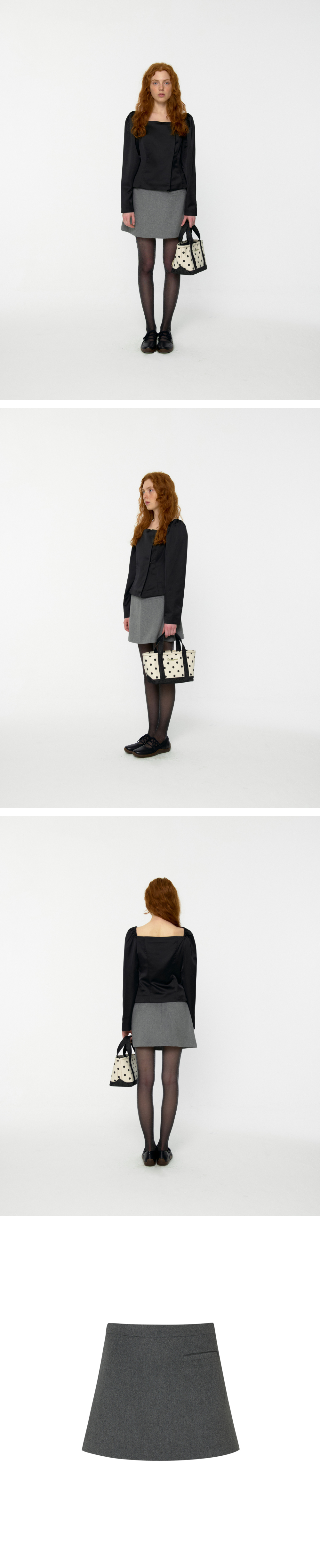 【Loulouseoul】24fw Butterfly Taylor Wool Skirt 루루서울(LOULOUSEOUL) Butterfly Taylor Wool Skirt (Gray