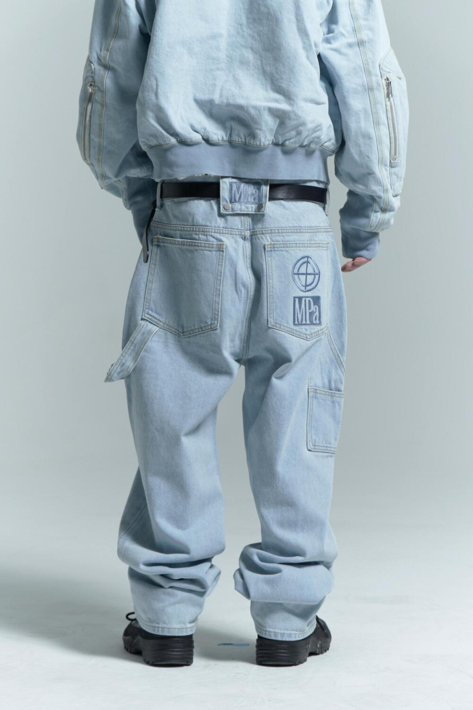 플라스틱프로덕트(PLASTICPRODUCT) MPa PAINTER DENIM PANTS(STEEL 