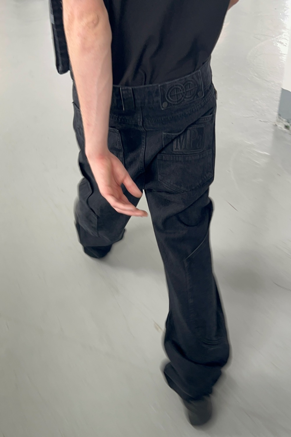 MPa プラスチックプロダクト CALF POCKET PANTS 플라스틱프로덕트(PLASTICPRODUCT) MPa CALF POCKET PANTS (BLACK