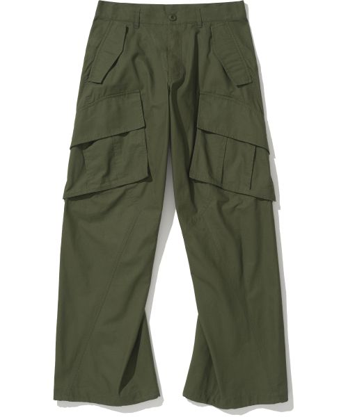 Ripstop Flare Fit Cargo брюки - хаки