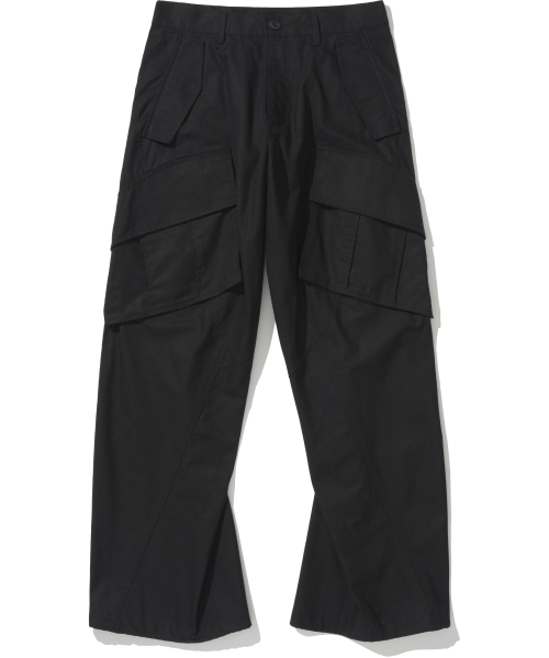Ripstop Flare Fit Cargo брюки - чёрный