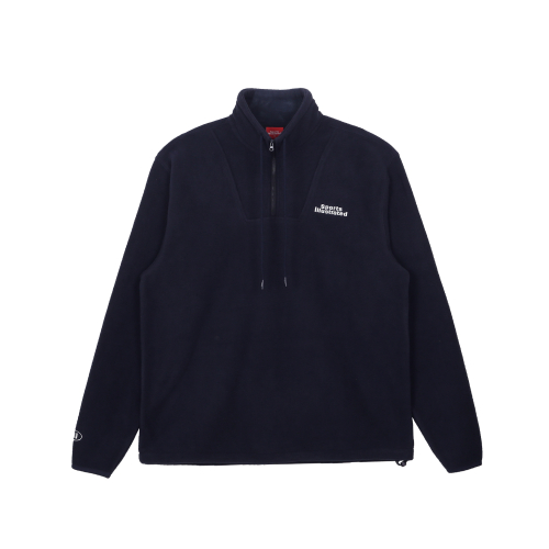 Флисовый свитшот на молнии 1/2 (Navy)