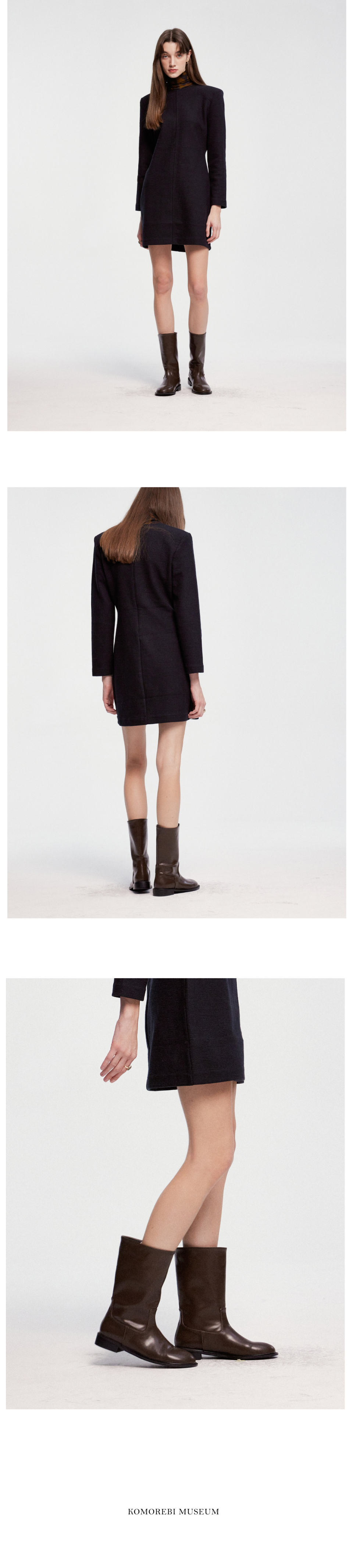 MUSINSA | KOMOREBI MUSEUM KM009L Wide Classic Middle Boots