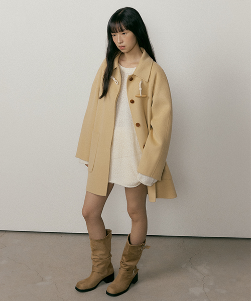 handmade half toggle coat-beige