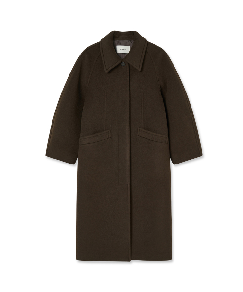 Пальто балмакаан из мериносовой шерсти Brown
