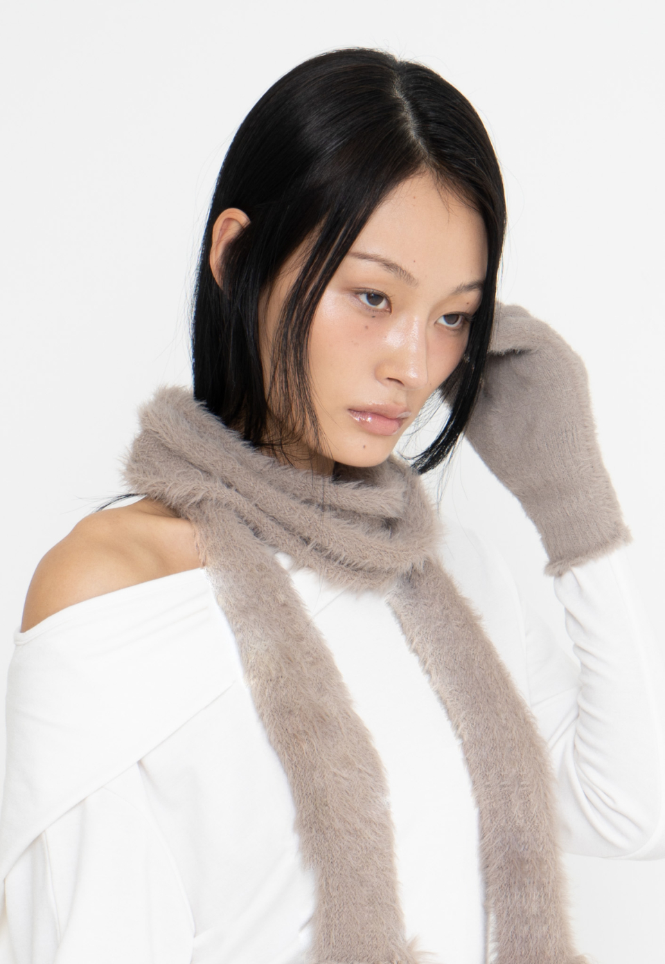 2000아카이브스(2000ARCHIVES) ANGEL WING MUFFLER (BEIGE