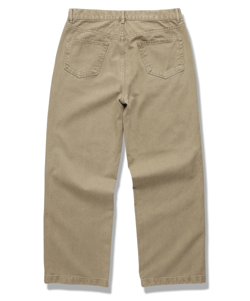 GARMENT DYED VINTAGE CHINO PANTS - BEIGE