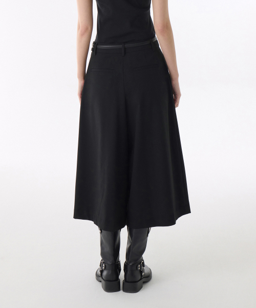 WOMENS LIGHTWEIGT SKIRT SLACKS [BLACK]