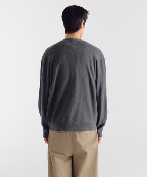 Базовый кардиган из хлопка и тенселя [Medium Grey]