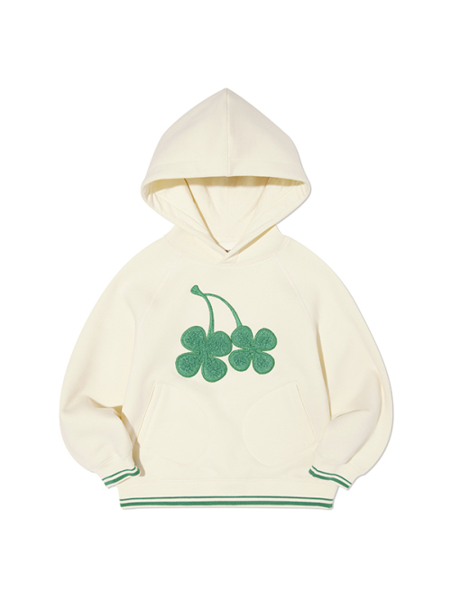 Детское худи на флисе Big Clover Cherry (Ivory)