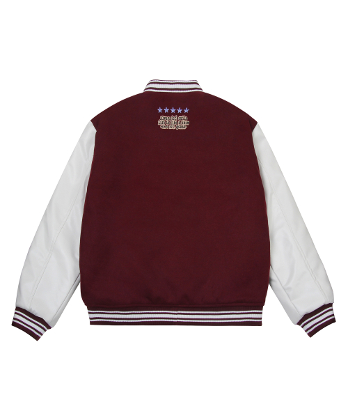 Куртка-бомбер OF Bear Varsity_Burgundy (unisex)