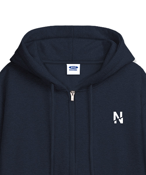 Худи на молнии N CLASSIC [Navy] (с начесом на выбор)