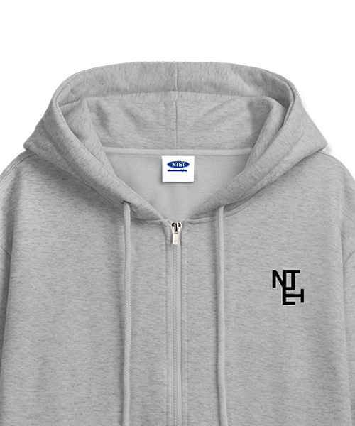 Худи на молнии N.E LOGO [Grey] (с начесом на выбор)