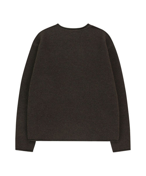 Washable Reverse Essential вязаный джемпер [Brown]
