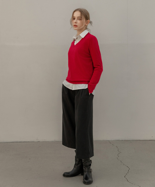 CLASSIC WIDE BURMUDA PANTS_NWPT4170 (BLACK)