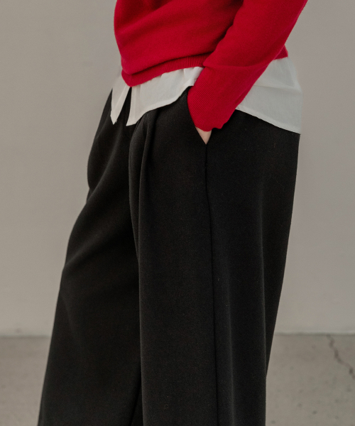 CLASSIC WIDE BURMUDA PANTS_NWPT4170 (BLACK)