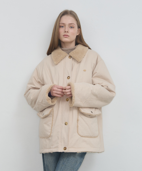 FUR POINT PADDED JUMPER_IVORY