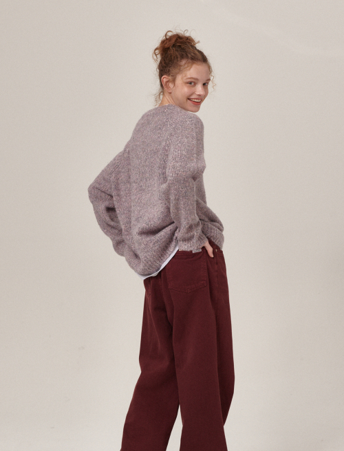 Wavt Wool Round Knit Purple