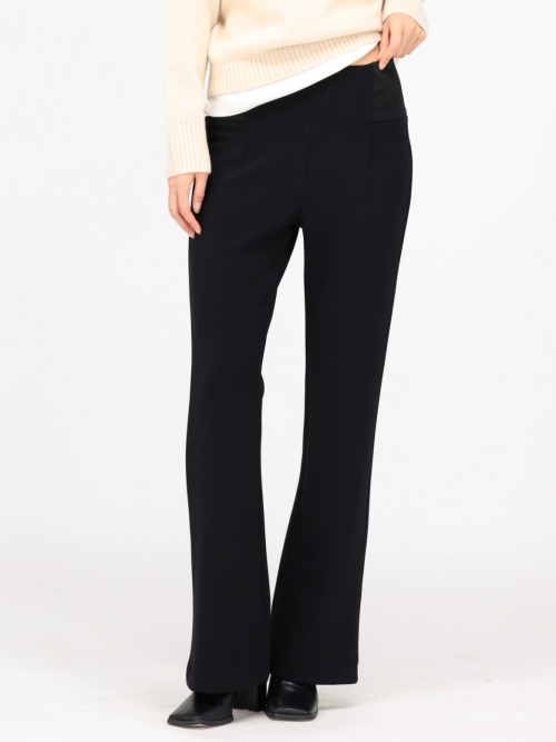 (флис) Slim Flare Legging Slacks _Black