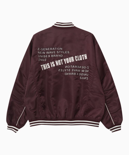 Куртка Varsity с надписью на спине (Wine)