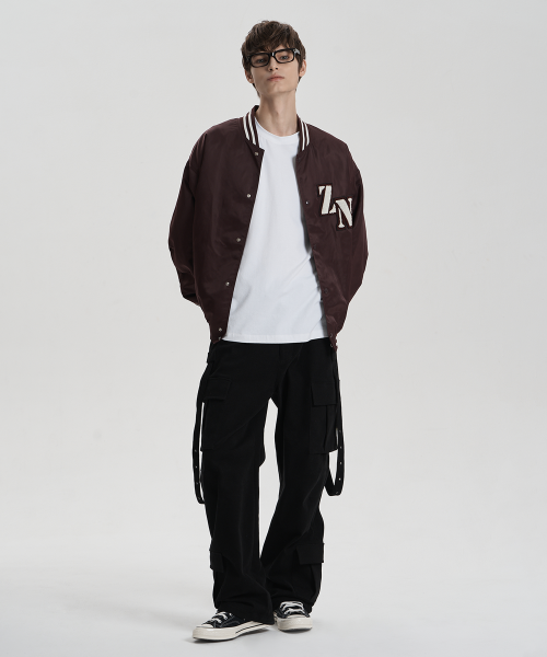 Куртка Varsity с надписью на спине (Wine)