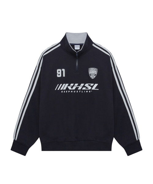 Hustle Club свитшот с полумолнией (Navy)