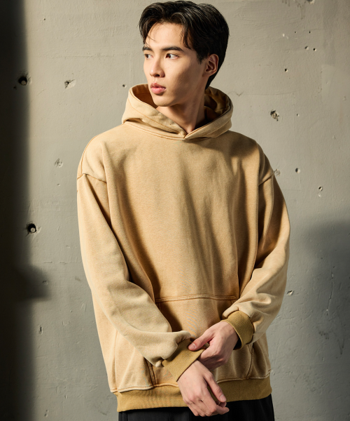 Худи с начесом Pigment Beige Mustard
