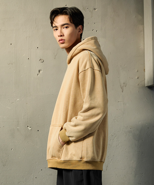 Худи с начесом Pigment Beige Mustard