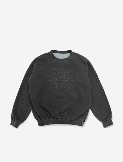 Hava Patchwork Pigment SweatShirt/Skirt Set Charcoal