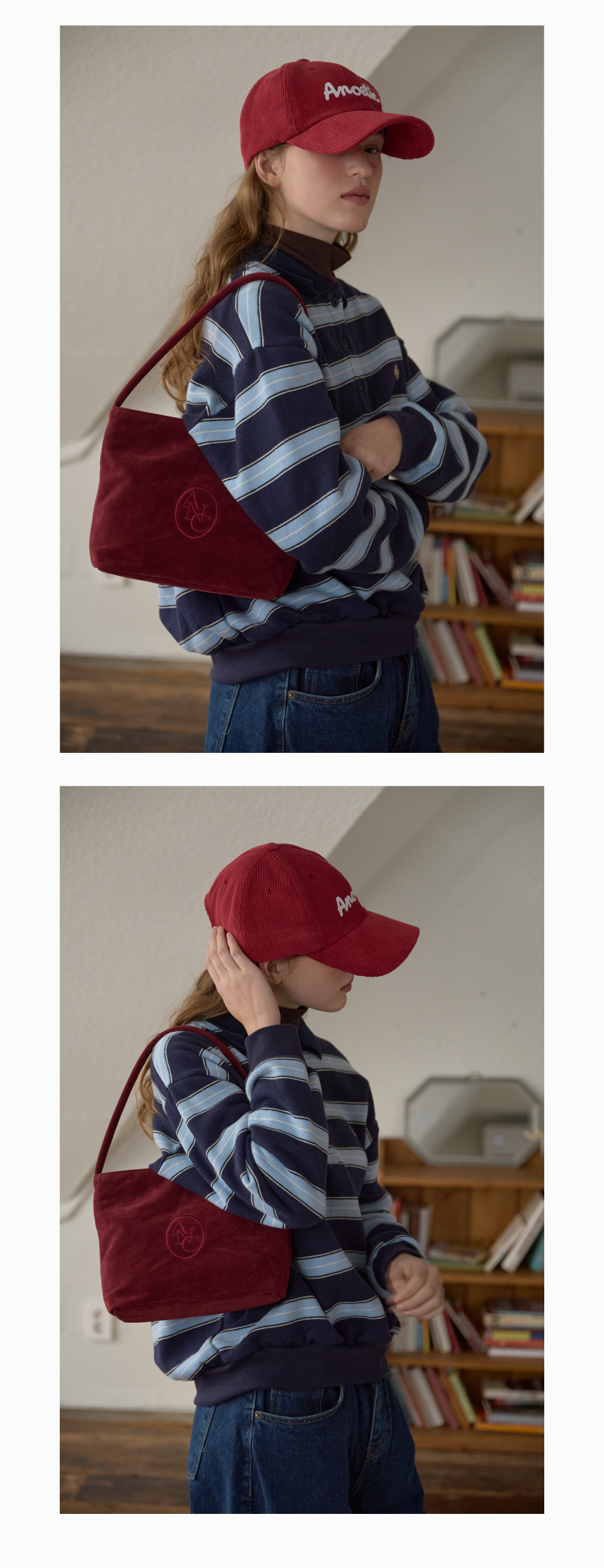 MUSINSA | ANOETIC ANC VELVET REVE BAG_WINE MUSINSA | ANOETIC ANC VELVET REVE BAG_WINE