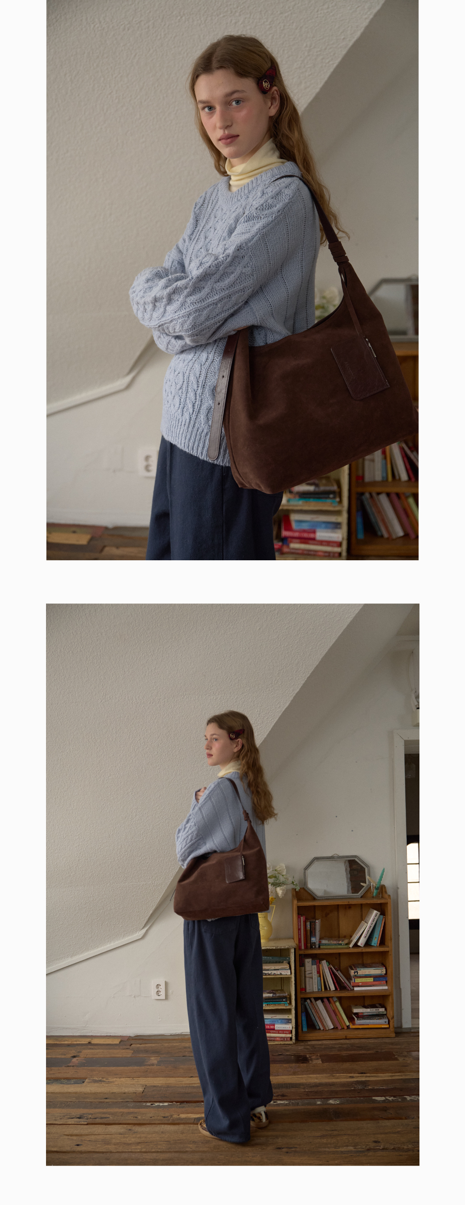 ◆ANOETIC◆ ANC CLASSIC HOBO BAG & CARD WALLET SET_BROWN MUSINSA | ANOETIC ANC SUEDE HOBO BAG & CARD WALLET SET_BROWN