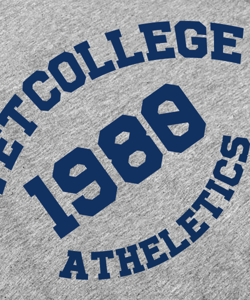 1980COLLEGE худи (флис по выбору) — Grey