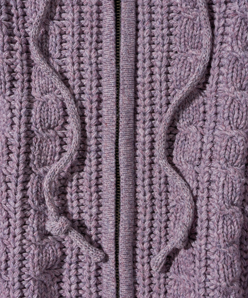 Purple Gradation Hooded Zip-Up Cardigan C9