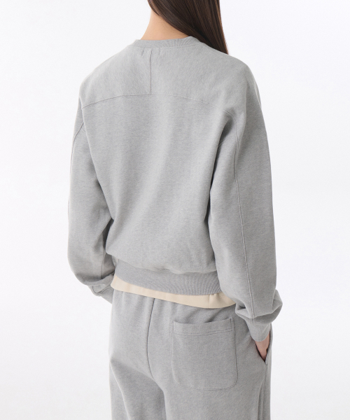 Женский объемный свитшот со вставками (Medium Grey)
