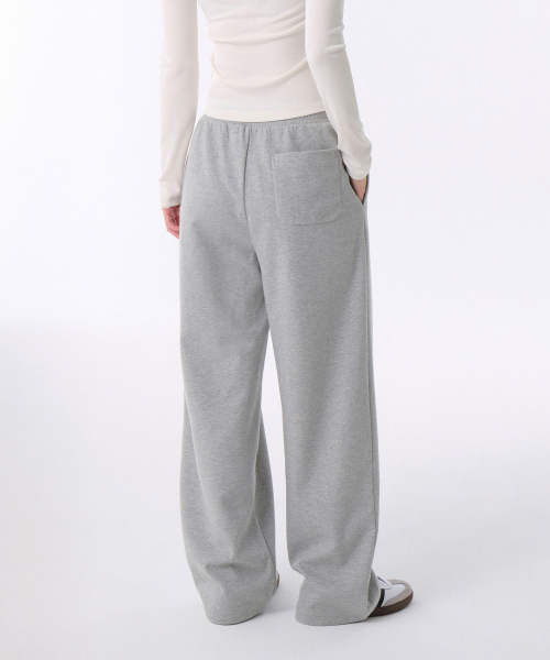 [COOLTANDARD] WOMENS DEEP TUCK VARIABLE WIDE LOUNGE SWEAT PANTS [MEDIUM GREY]