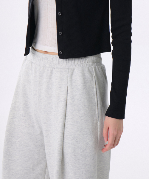 Женские широкие спортивные брюки Melange Light Grey