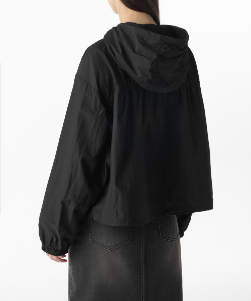 Женская ветровка со сборками [Black]