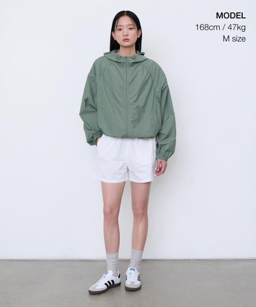 Женская ветровка со сборками [Mint Gray]