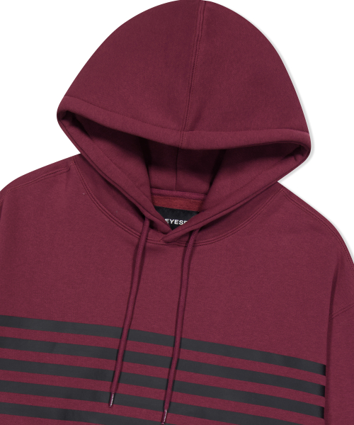 Tenga x Y.E.S Stripe Hoodie Burgundy