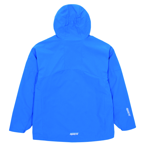 FLEECE HOODED JACKET-[BLUE]