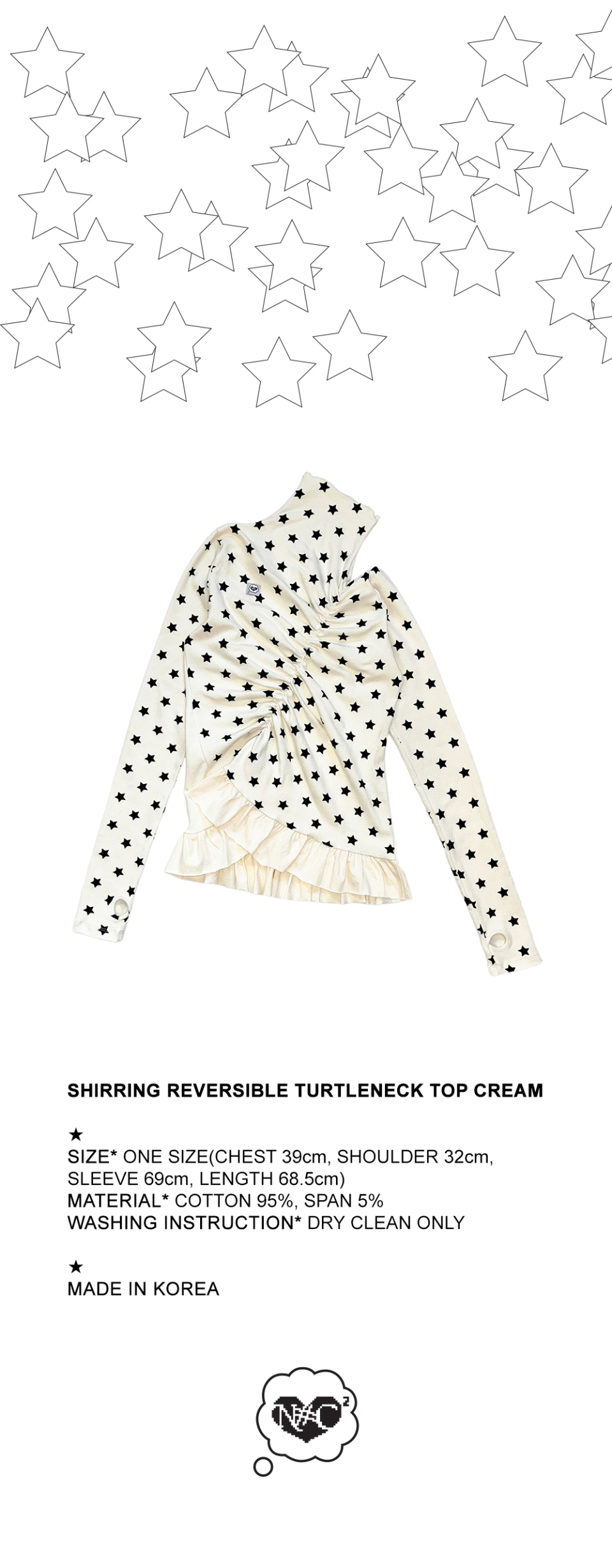 MUSINSA | NOFFICIALNOFFICE Shirring reversible turtleneck