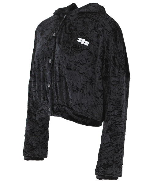 FLY HOOD JUMPER IN BLACK (вельветовая куртка с капюшоном)